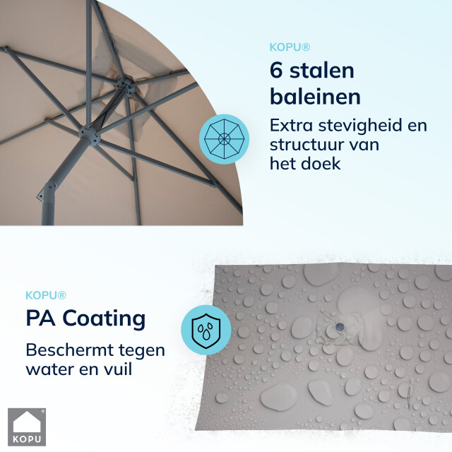 Kopu ® sevilla parasol rechthoek 200x300 cm met hoes balkonparasol 2938051 large