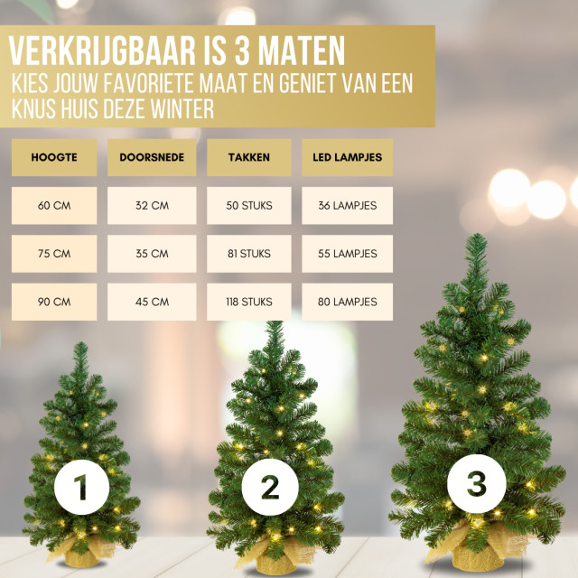 Excellent Trees Kerstboom ® led jarbo 90 cm met verlichting kunstkerstboom 2201399 large