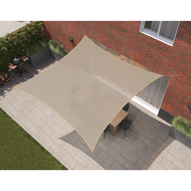 Kopu ® schaduwdoek vierkant 280 gram waterdoorlatend 4x4 m beach 2612822 large