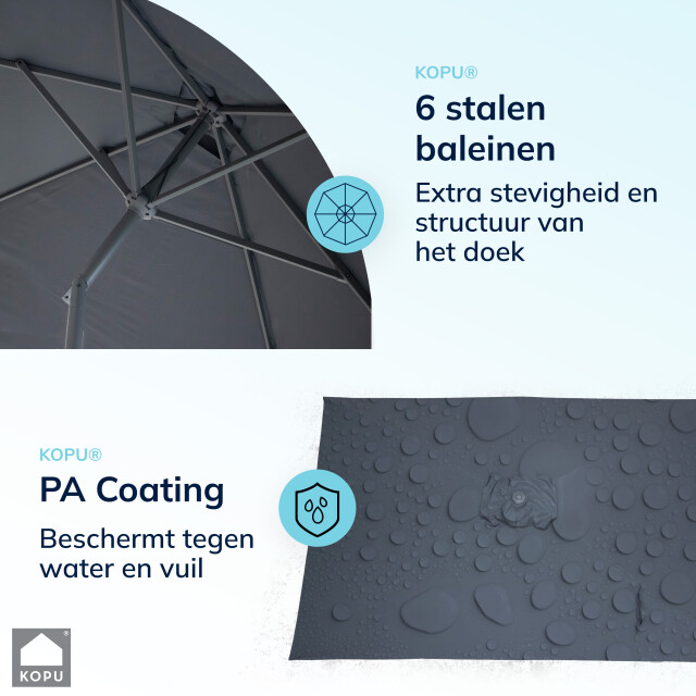 Kopu ® sevilla parasol rechthoek 200x300 cm met hoes balkonparasol 2938052 large