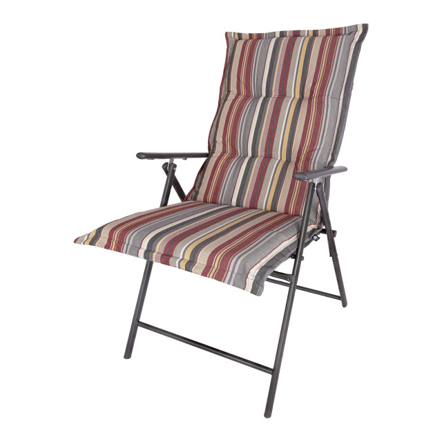 Kopu ® glasgow multi grey comfortabel tuinkussen hoge rug rood/grijs 2411135 large
