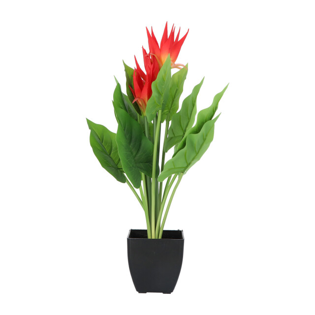 Kopu ® kunstplant guzmania 58 cm met 3 oranje bloemen nepplant 2612763 large