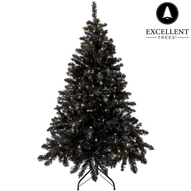 Excellent Trees Kerstboom ® led stavanger black 180 cm 350 lampjes 2612684 large