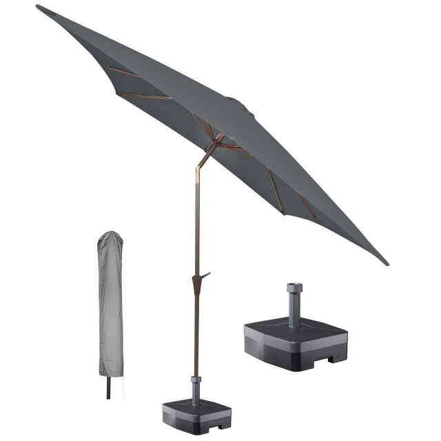 Kopu ® altea parasolset vierkant 230x230 cm met hoes en voet - 1329843 large