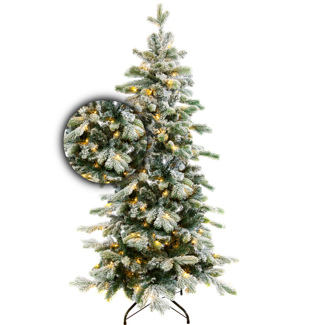 Excellent Trees ® led varberg green 150 cm kerstboom met sneeuw en verlichting 2005435 large