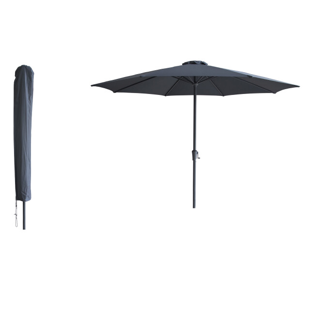 Kopu ® madrid 350 cm grote parasol rond met beschermhoes grijs 2938055 large