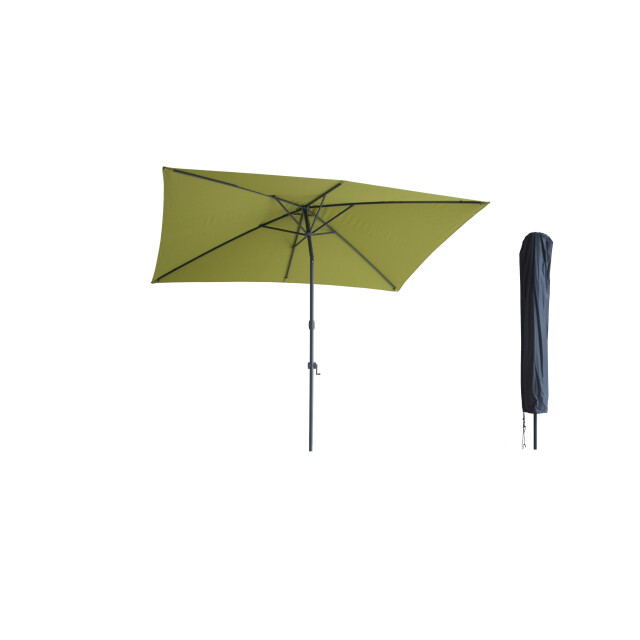 Kopu ® sevilla parasol rechthoek 200x300 cm met hoes balkonparasol olijf 2938043 large