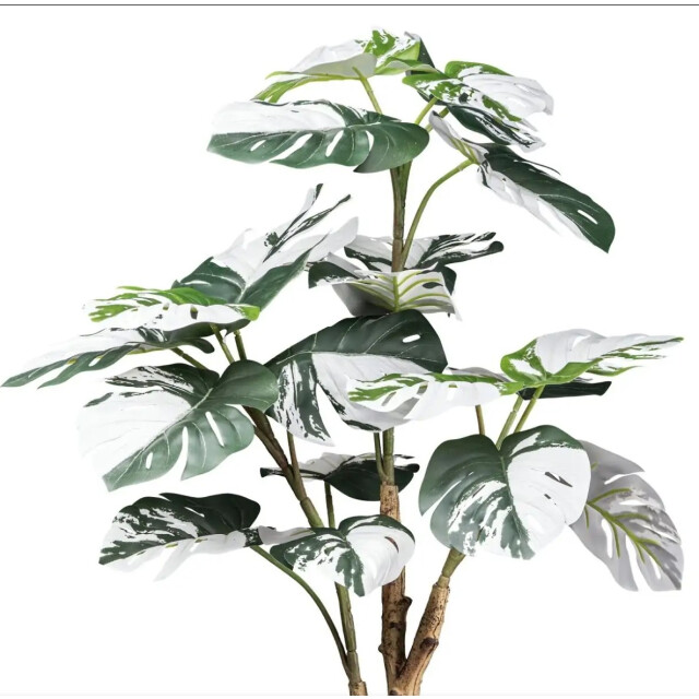 Kopu ® kunstplant monstera variegata 100 cm 9 bladeren gatenplant 2758709 large