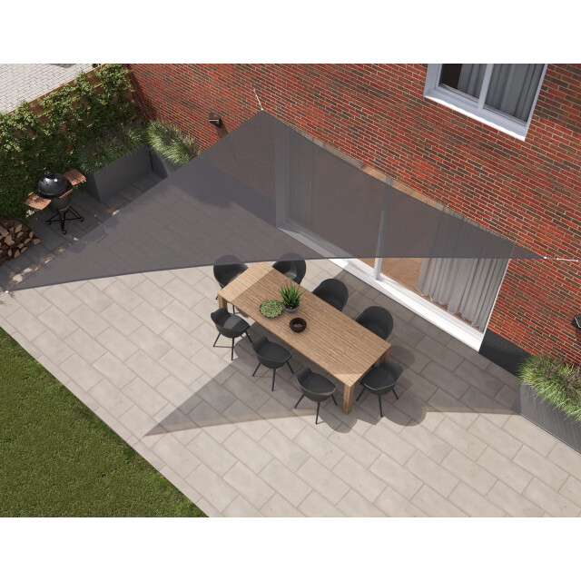 Kopu ® schaduwdoek driehoek 5x5x7,1mtr 280 grams waterdoorlatend 2612833 large