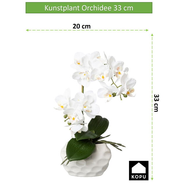 Kopu ® kunstplant orchidee 33 cm in te sierpot 13x9cm - 2612793 large