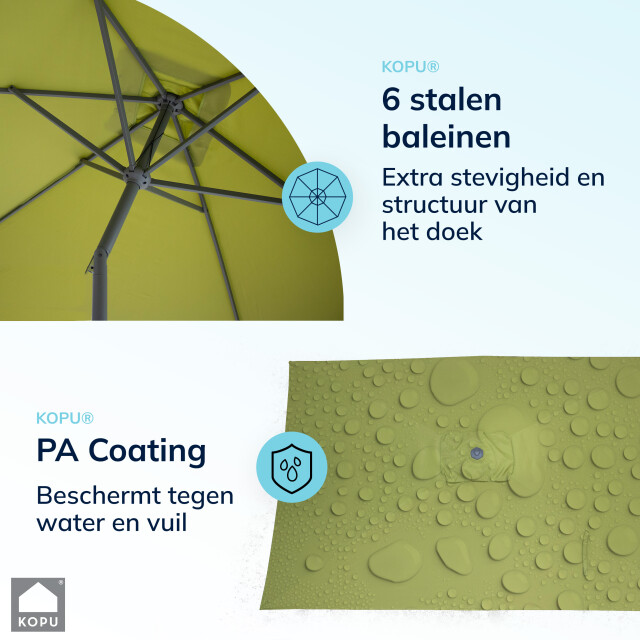 Kopu ® sevilla parasol rechthoek 200x300 cm met hoes balkonparasol olijf 2938043 large