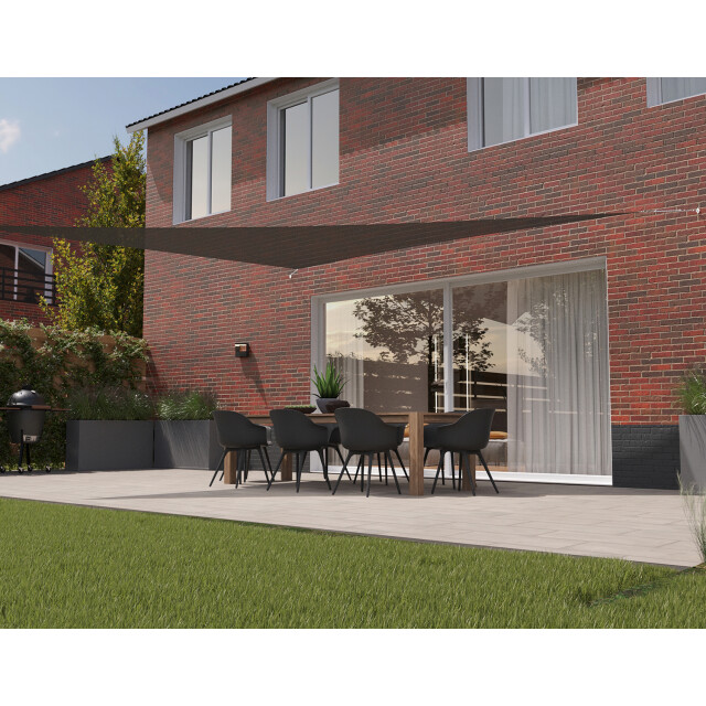 Kopu ® schaduwdoek driehoek 5x5x7,1mtr 280 grams waterdoorlatend 2612833 large