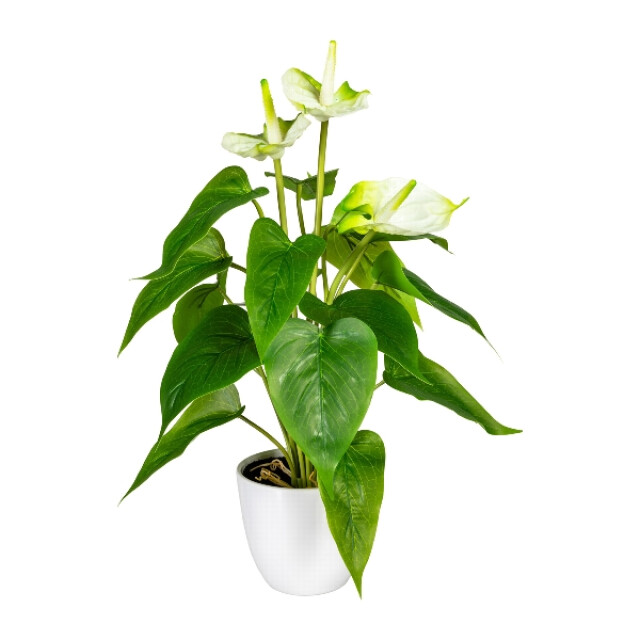 Kopu ® 2 stuks anthurium kunstplant 40 cm flamingoplant 2612787 large