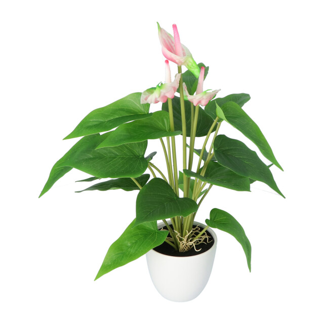 Kopu ® 2 stuks anthurium kunstplant 40 cm flamingoplant 2612788 large