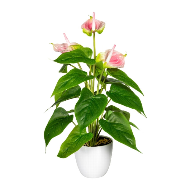 Kopu ® 2 stuks anthurium kunstplant 40 cm flamingoplant 2612788 large