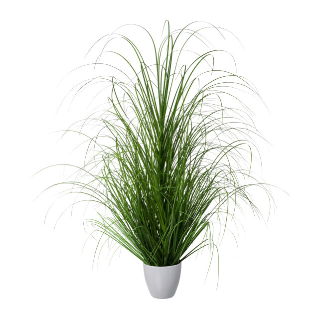 Kopu ® kunstplant zegge grasplant 90 cm in witte sierpot nepplant 2612709 large