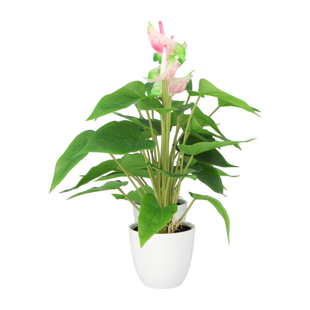 Kopu ® 2 stuks anthurium kunstplant 40 cm flamingoplant 2612788 large