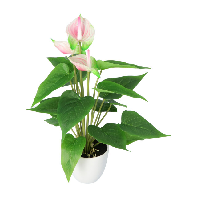Kopu ® 2 stuks anthurium kunstplant 40 cm flamingoplant 2612788 large