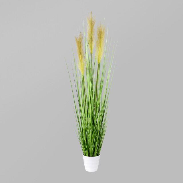 Kopu ® kunstplant pampusgras 95 cm 3 pluimen in witte pot 2612729 large