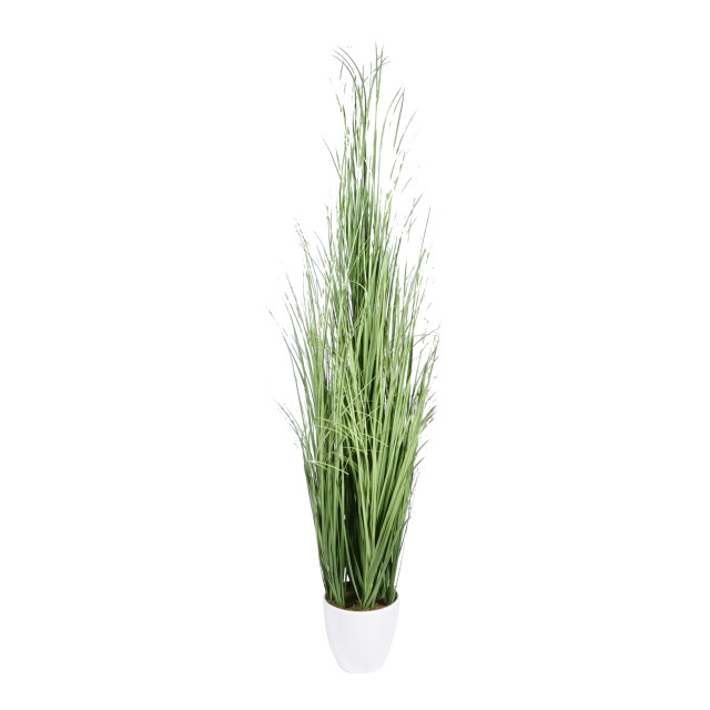 Kopu ® kunstplant zegge grasplant 90 cm in witte sierpot nepplant 2612709 large