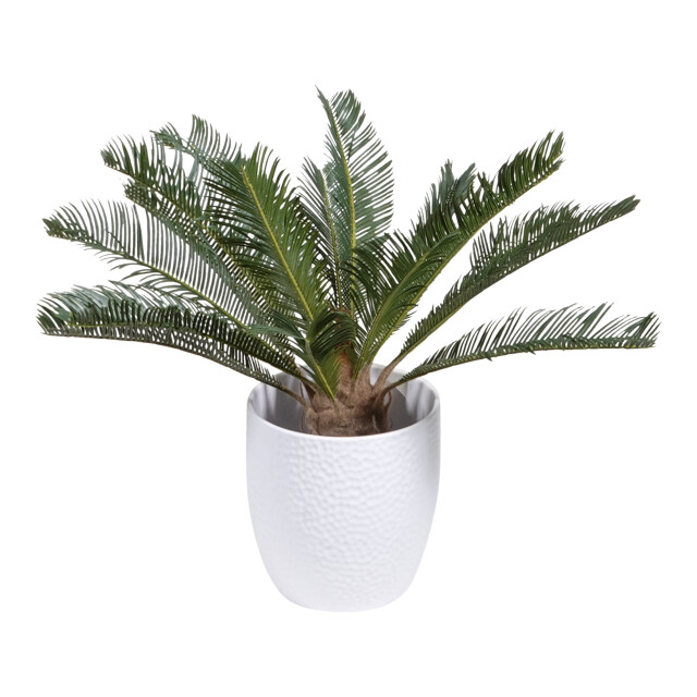 Kopu ® kunstplant cycaspalm 60 cm in zwarte pot 18 varens nepplant 2612750 large