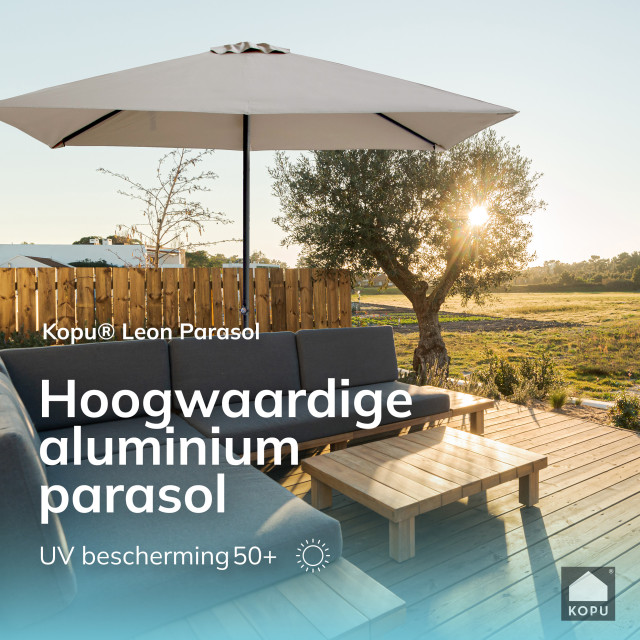 Kopu ® leon parasol rechthoek 150x250cm met hoes balkonparasol 2933918 large