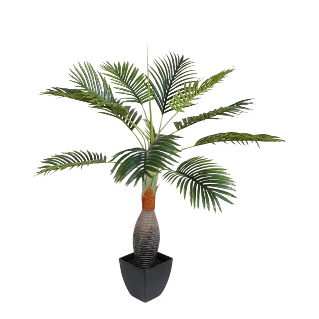 Kopu ® kunstplant kentiapalm 100 cm 12 varens zwarte pot nepplant 2612751 large