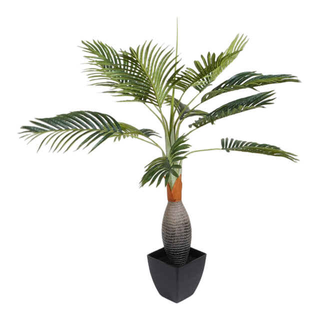 Kopu ® kunstplant kentiapalm 100 cm 12 varens zwarte pot nepplant 2612751 large