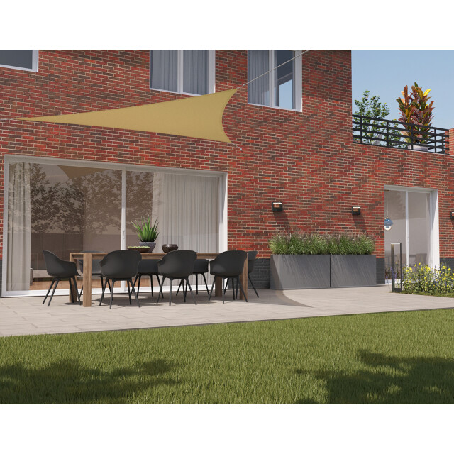 Kopu ® schaduwdoek driehoek 3x3x3 mtr waterdicht 230 grams creme 2612871 large