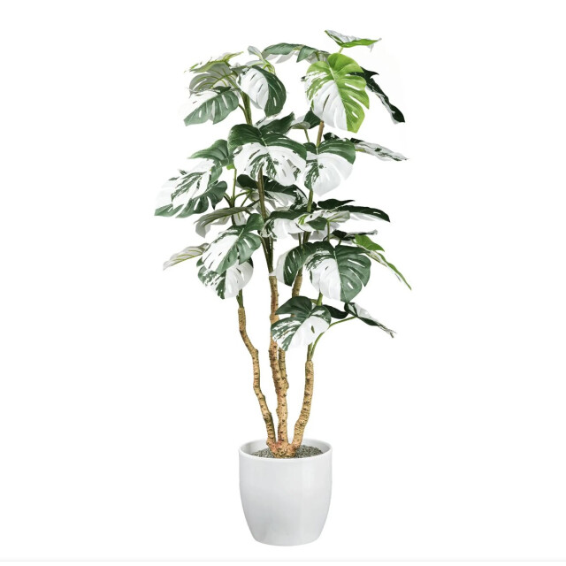 Kopu ® kunstplant monstera variegata 110 cm 38 bladeren gatenplant 2758704 large