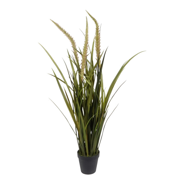 Kopu ® kunstplant miscanthus 90 cm 3 pluimen in zwarte pot 2612732 large