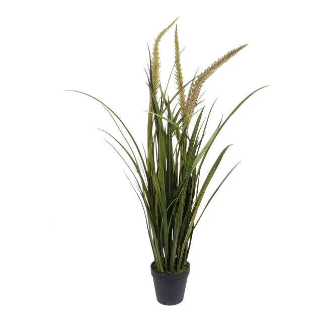 Kopu ® kunstplant miscanthus 90 cm 3 pluimen in zwarte pot 2612732 large