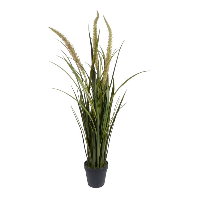 Kopu ® kunstplant miscanthus 90 cm 3 pluimen in zwarte pot 2612732 large