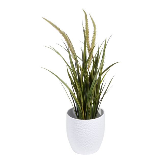 Kopu ® kunstplant miscanthus 90 cm 3 pluimen in zwarte pot 2612732 large