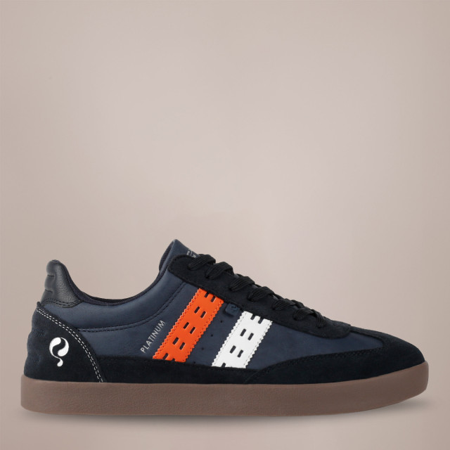 Q1905 Sneaker platinum donkerblauw/oranje/wit QM1244616-695-1 large