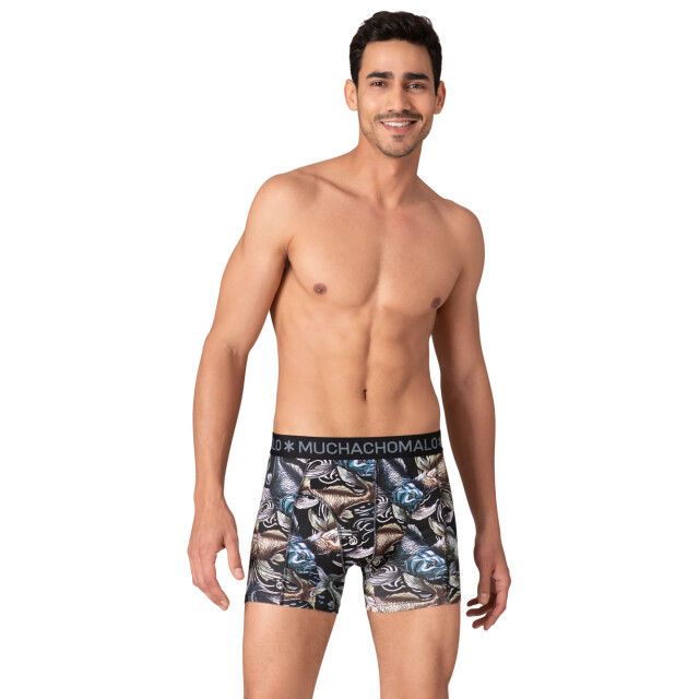 Muchachomalo Heren 12-pack boxershorts print/effen U-GOLDEN1010-12 large