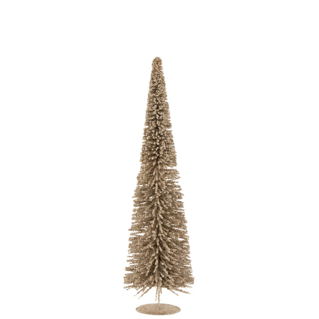J-Line D- boom deco plastiek bolletjes glitter champagne small 27x27x98cm 3000381 large