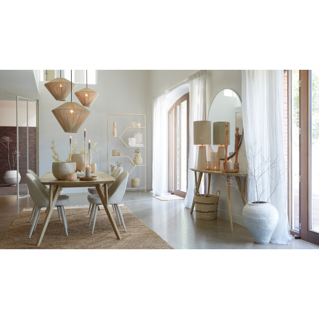 Light & Living hanglamp Ø53x37 cm felida crème 2883221 large