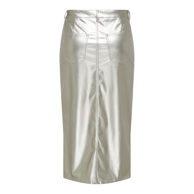 Only Onllola-elyna hw metal long skirt p zilverkleurig 4488.97.0003 large
