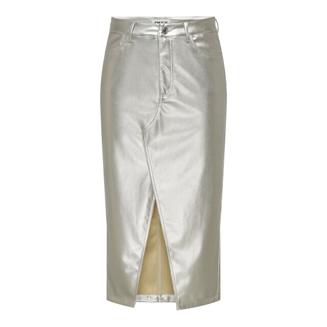 Only Onllola-elyna hw metal long skirt p zilverkleurig 4488.97.0003 large