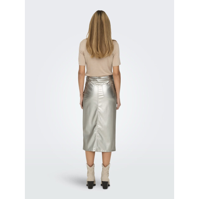 Only Onllola-elyna hw metal long skirt p zilverkleurig 4488.97.0003 large