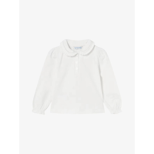Mayoral Meisjes shirt longsleeve natural 104-31-NATURAL large