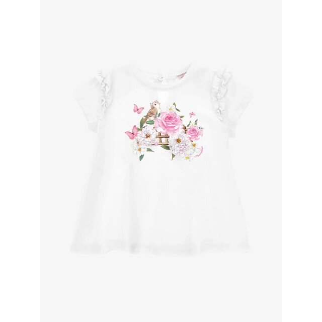 Monnalisa Meisjes shirt maxi roses 39C603-30030099 large