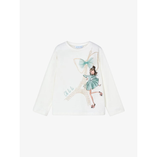 Mayoral Meisjes shirt longsleeve nude jade 4063-25-NUDE-JADE large