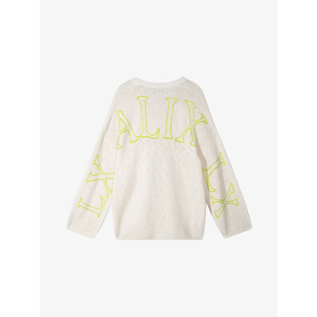 Alix The Label Dames trui knitted ajour soft white 2406891676-012 large