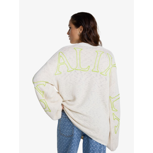 Alix The Label Dames trui knitted ajour soft white 2406891676-012 large