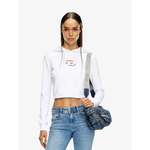 Diesel Dames hoodie f-slimmy-hood-od wit A15714-0GRAC-100 large