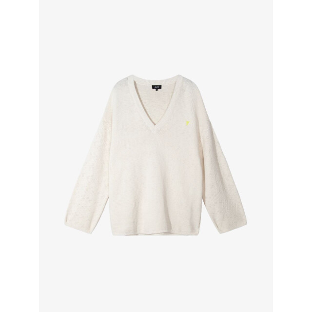 Alix The Label Dames trui knitted ajour soft white 2406891676-012 large