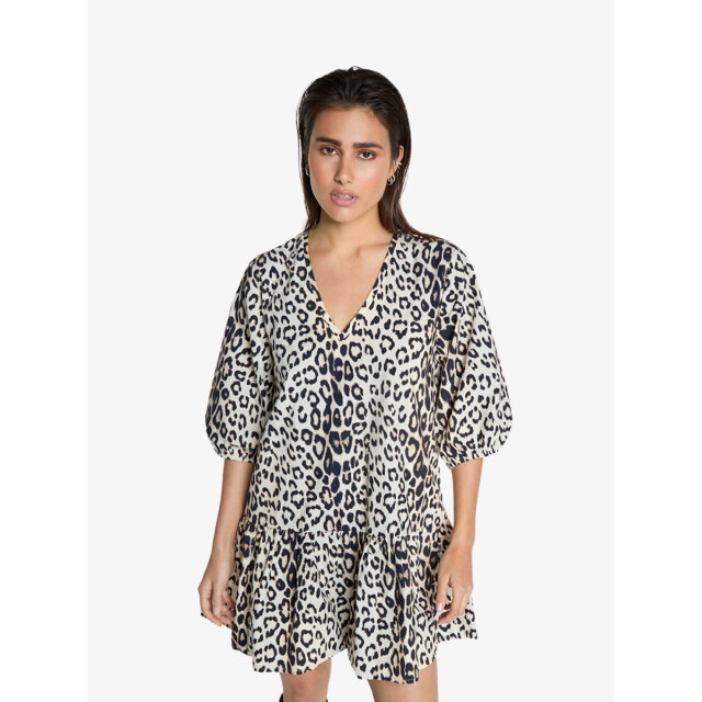 Alix The Label Dames jurk leopard crispy babydoll 2402338577-601 large