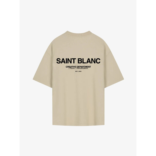 Saint Blanc Heren shirt no. 1 taupe NO1-TEE-TAUPE large